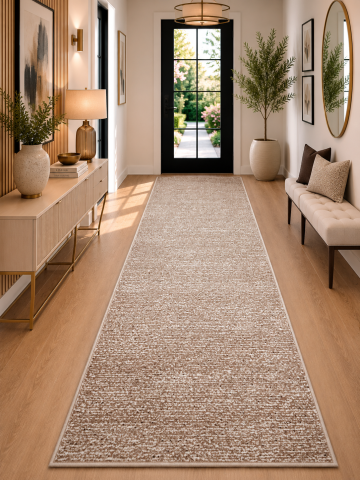 Traverse Moderne si Geometrice - Traversa Covor, Mira 24171 Maro, Latime 100 cm, Diverse Lungimi