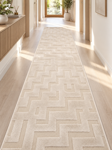 Traverse Hol - Traversa Covor, Oksi 38002, Bej, Latime 80 cm, Diverse Lungimi
