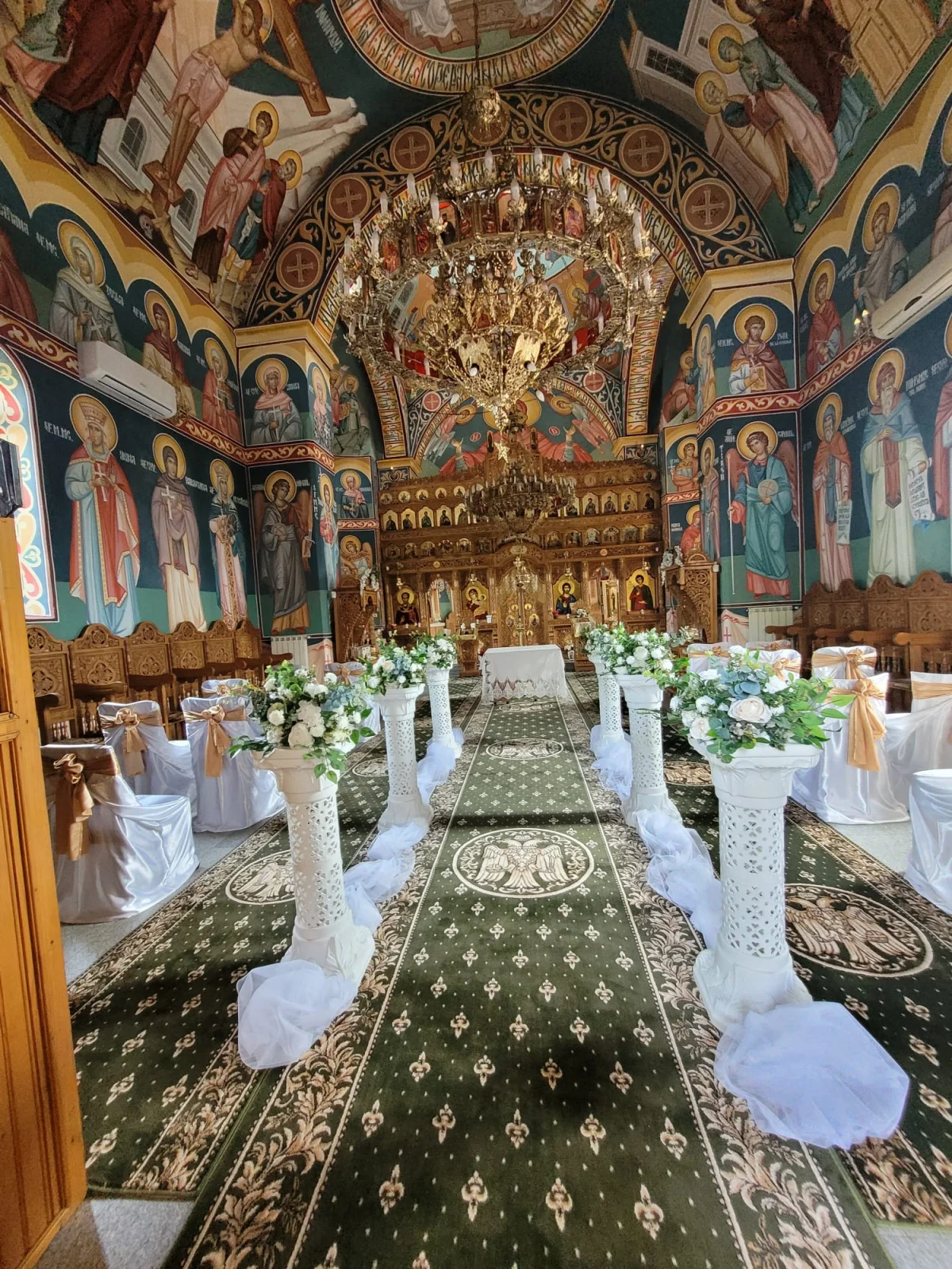 Traversa Lotos 15032-310, Latime 150 cm, Model Bisericesc, Verde, Diverse Marimi [1]