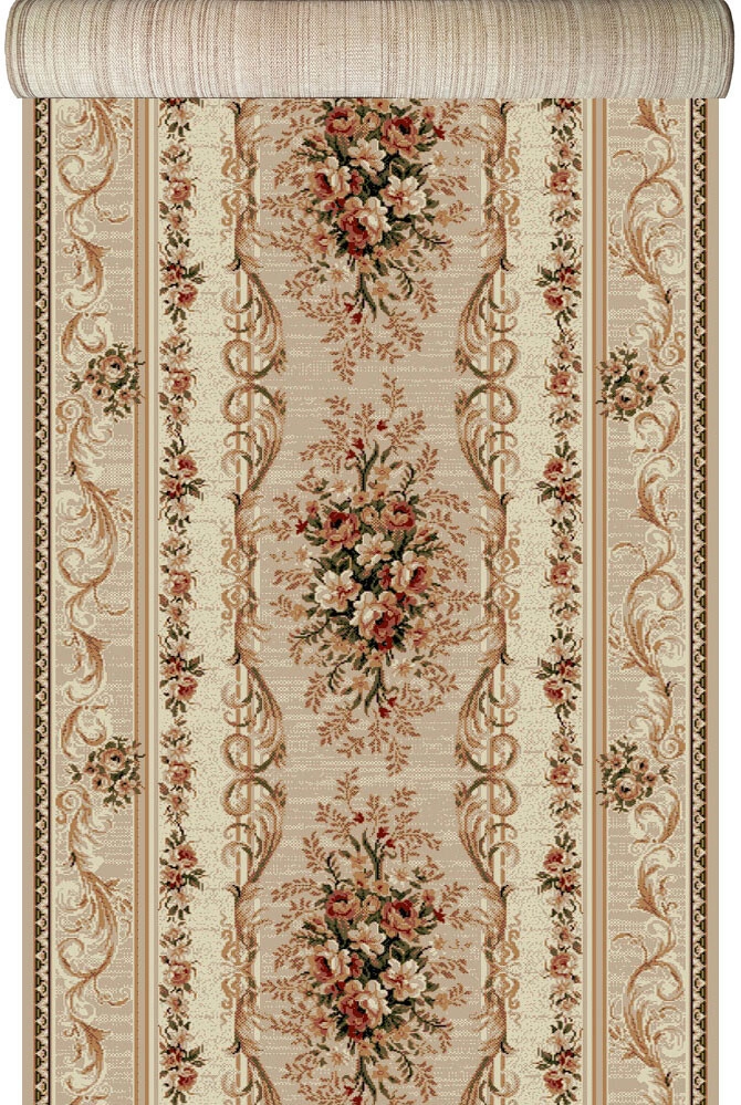 Traverse Moderne si Geometrice - Traversa Covor, Lotos 535, Crem, Latime 100 cm, Diverse Lungimi