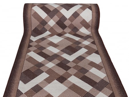 Traversa Model Print Scandinav, Maro / Bej, Suport Pasla, Latime 120 cm [0]