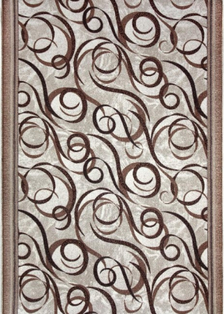 Traversa Model Print 1304, Latime 200 cm, Crem / Maro, 820 gr/mp [0]