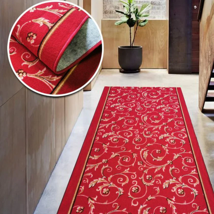 Traversa Model Print 1305 , Rosu , Suport Pasla, Latime 60 cm , 820 gr/mp [0]