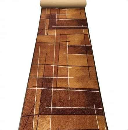 Traverse Dormitor - Traversa Model Print Doha ,Maro, Suport Pasla, Latime 200 cm, 820 gr/mp