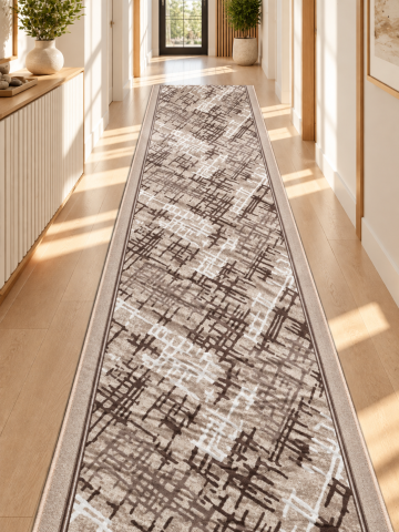 Traverse Hol - Traversa Model Print Zara 01319 ,Maro, Suport Pasla, Latime 60 cm , 820 gr/mp