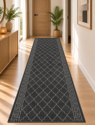 Traverse Dormitor - Traversa Model Versace , Gri , Suport Pasla, Latime 120 cm, 715 gr/mp
