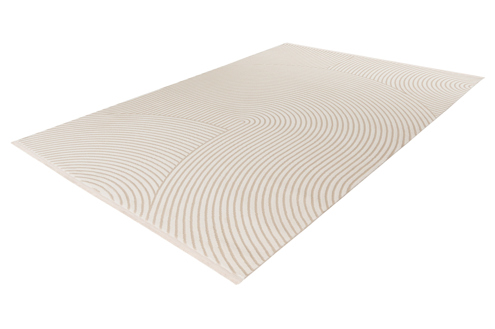 Covor Abstract Model Stage 225, Bej, Marime 80 x 150 cm, Inaltime Fir 11 mm, 80% Polipropilena 20% Poliester, Living, Dormitor, Sufragerie, Birou [2]
