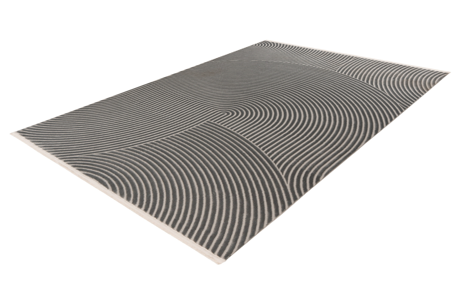 Covor Abstract Model Stage 225, Gri, Marime 80 x 150 cm, Inaltime Fir 11 mm, 80% Polipropilena 20% Poliester, Living, Dormitor, Sufragerie, Birou [2]