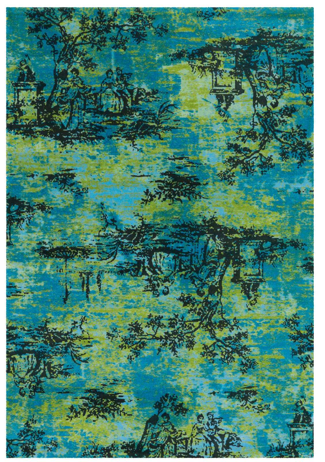 Covor Vintage Model Vintage 5206, Turcoaz, Marime 170 x 240 cm, Inaltime Fir 3 mm, 100% Modacril, Living, Dormitor, Sufragerie, Birou [1]