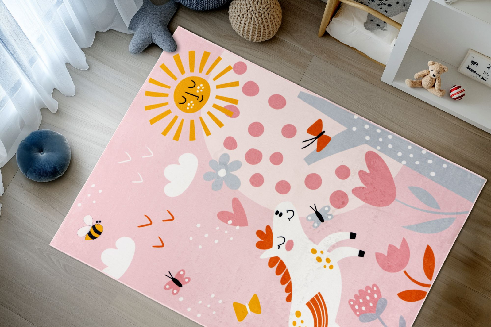 Covor Pentru Copii Model Wonder 126, Multicolor, Marime 115 x 160 cm, Grosime 6 mm, 100% Poliester, Camera Copiilor, Dormitor Copii, Spatiu de Joaca [3]