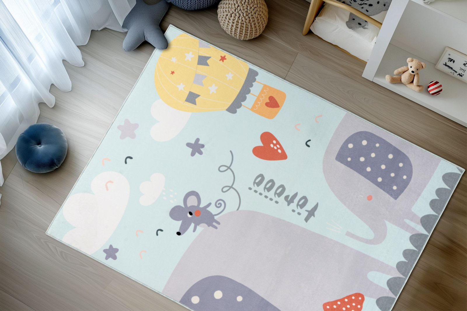 Covor Pentru Copii Model Wonder 130, Multicolor, Marime 115 x 160 cm, Grosime 6 mm, 100% Poliester, Camera Copiilor, Dormitor Copii, Spatiu de Joaca [3]