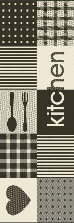 Covoare Bucatarie - Covor Antiderapant Pentru Bucatarie, Flex 19053-08, Gri, Diverse Dimensiuni, 1500 gr/mp