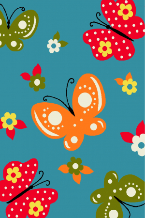 Covoare Copii - Covor Pentru Copii, Kolibri Fluturi, 11206-140, Albastru, Diverse Dimensiuni, 2200 gr/mp