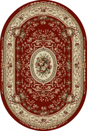 Covoare Living - Covor Clasic, Lotos 568, Grena, Oval, Diverse Dimensiuni, 1800 gr/mp