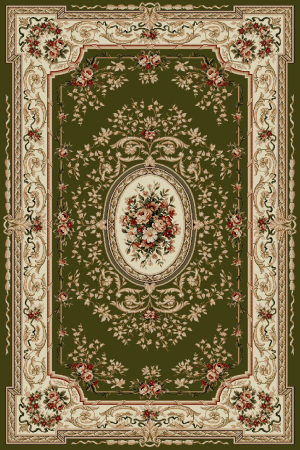 Covoare Living - Covor Clasic, Lotos 568, Verde, Diverse Dimensiuni, 1800 gr/mp