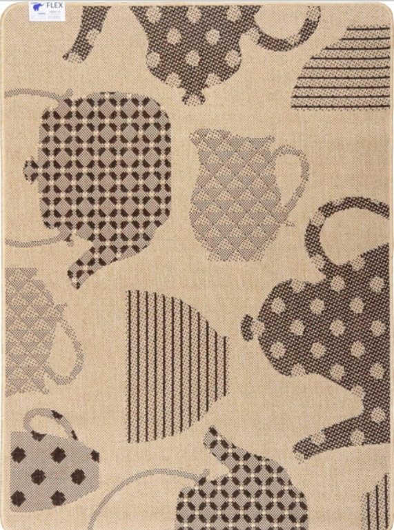 Covoare Bucatarie - Covor Antiderapant, Flex 19056, Crem, 75x200 cm, 1500 gr/mp