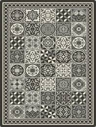 Covoare Living - Covor Antiderapant, Flex 19632-80, Negru/Gri, 75x200 cm, 1500 gr/mp