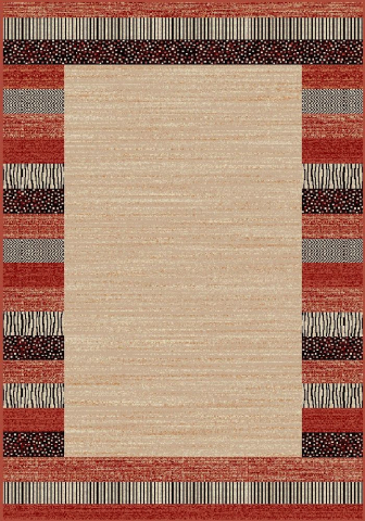 Covoare Living - Covor Clasic, Lotos 1591, Crem/Rosu, Diverse Dimensiuni, 1800 gr/mp