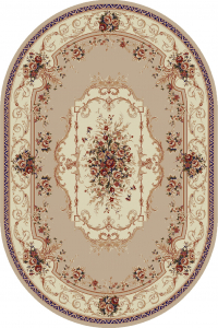 COVOARE - Covor Clasic, Lotos 507-100, Crem, Oval, Diverse Dimensiuni