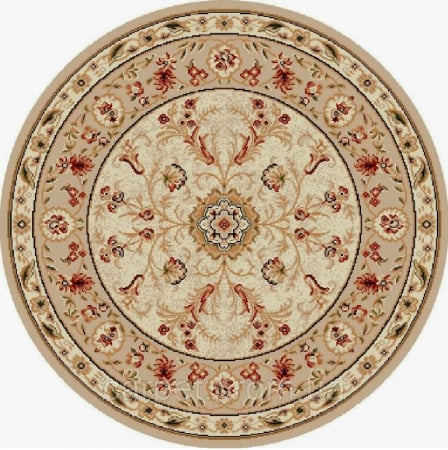 Covoare Clasice - Covor Clasic, Lotos 523, Crem, Rotund, 1800 gr/mp