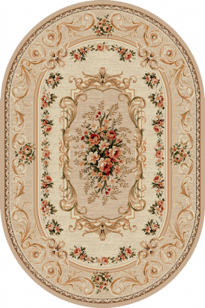 COVOARE - Covor Clasic, Lotos 535, Bej / Crem, Oval, Diverse Dimensiuni, 1800 gr/mp