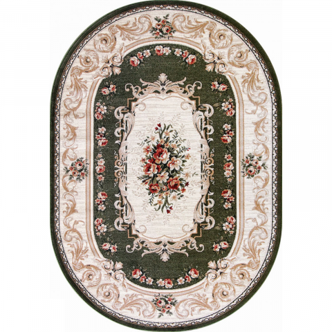 Covoare Living - Covor Clasic, Lotos 535, Verde, Oval, Diverse Dimensiuni