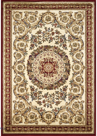 Covoare Clasice - Covor Clasic, Lotos 539, Crem / Grena, Diverse Dimensiuni, 1800 gr/mp