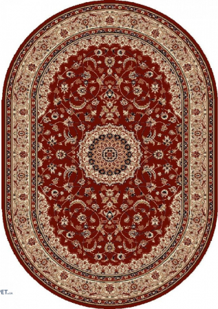 Covoare Living - Covor Clasic, Lotos 545, Oval, Grena, 200x300 cm