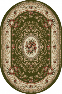 Covoare Living - Covor Clasic, Lotos 568, Verde, Oval, Diverse Dimensiuni, 1800 gr/mp