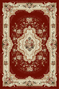 Covoare Living - Covor Clasic, Lotos 570, Rosu, Diverse Dimensiuni, 1800 gr/mp