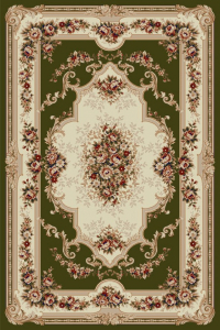 Covoare Living - Covor Clasic, Lotos 574, Verde, Diverse Dimensiuni, 1800 gr/mp