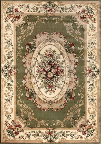 Covoare Clasice - Covor Clasic, Lotos 1557, Verde, Diverse Dimensiuni, 1800 gr/mp