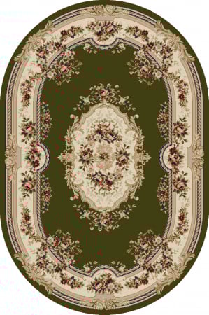 Covoare Living - Covor Clasic, Lotos 575, Verde, Oval, Diverse Dimensiuni