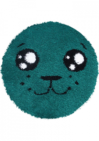 Covoare Copii - Covor Fantasy Foca, Verde, 67x67 cm, Rotund, 2550 gr/mp
