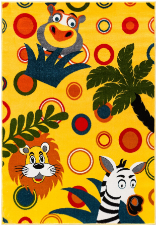 Covoare Copii - Covor Pentru Copii, Kolibri Animale, 11141-150, Galben, Diverse Dimensiuni, 2200 gr/mp