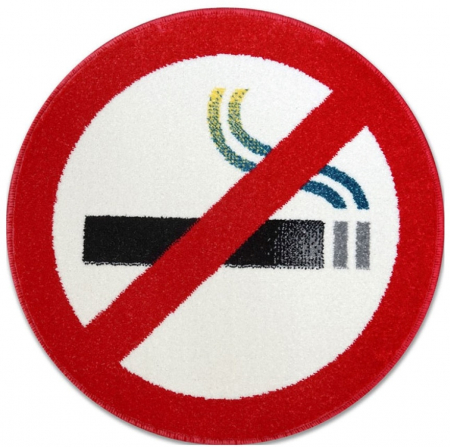 Covoare Living - Covor Kolibri, Rotund, 11170-110, 67x67 cm, Alb / Rosu, 2200 gr/mp