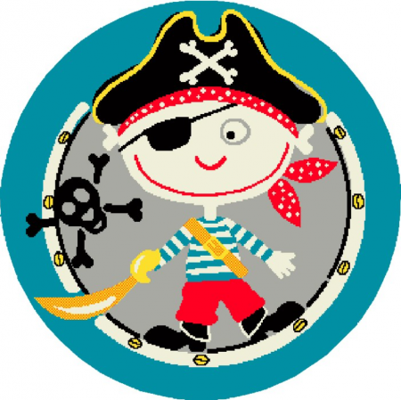 Covoare Copii - Covor Copii, Rotund, Pirat 11419 67x67 cm, 2200 gr/mp