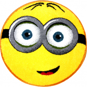 Covoare Copii - Covor Kolibri, Rotund, Minion, 67x67 cm, 2300 gr/mp