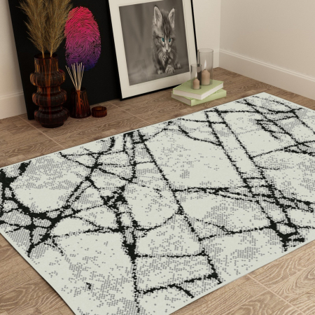 Covoare Living - Covor Modern, Cappuccino 16102, Gri / Negru, Diverse Dimensiuni