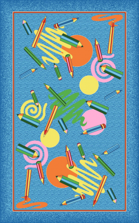 Covoare Copii - Covor Pentru Copii, Print 1127, Albastru, Suport Pasla