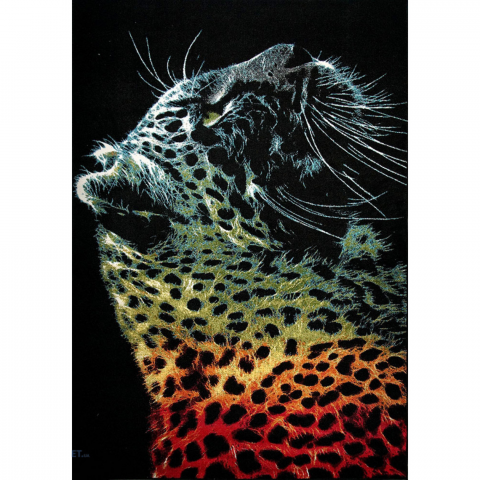 Covoare Living - Covor Modern, Kolibri Black Leopard, Diverse Dimensiuni, 2300 gr/mp