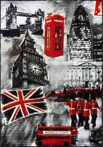 Covoare Living - Covor Modern, Kolibri England 11191, Negru, Diverse Dimensiuni, 2200 gr/mp