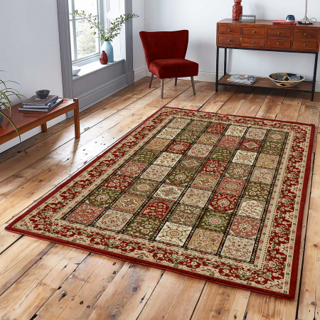 COVOARE - Covor Modern, Lotos 1518, Rosu, Diverse Dimensiuni, 1800 gr/mp