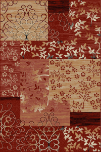 Covoare Living - Covor Modern, Lotos 1521, Grena, Diverse Dimensiuni, 1800 gr/mp