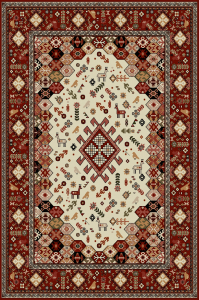 Covoare Clasice - Covor Clasic, Lotos 1535, Rosu, Diverse Dimensiuni, 1800 gr/mp