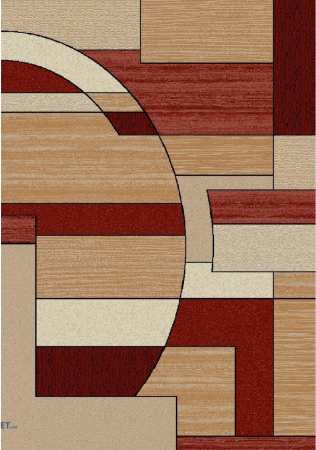 Covoare Living - Covor Modern, Lotos 538, Crem / Grena, Diverse Dimensiuni, 1800 gr/mp