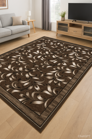 Covoare Living - Covor Modern, Luna 1809, Maro, Diverse Dimensiuni, 1300 gr/mp
