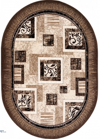 Covoare Living - Covor Modern, Luna 1835, Bej / Maro, Oval, Diverse Dimensiuni, 1300 gr/mp