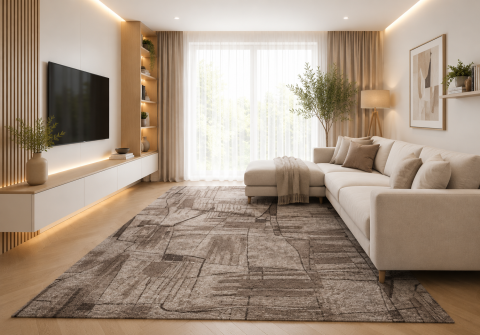 Covoare Dormitor - Covor Modern, Mira 24181, Bej, Dreptunghiular, Diverse Dimensiuni