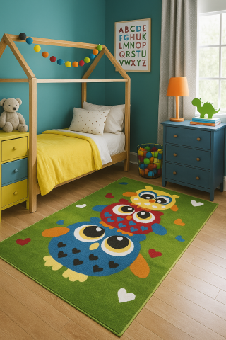 Covoare Copii - Covor Pentru Copii, Kolibri 11207-130, Verde, Diverse Dimensiuni, 2200 gr/mp